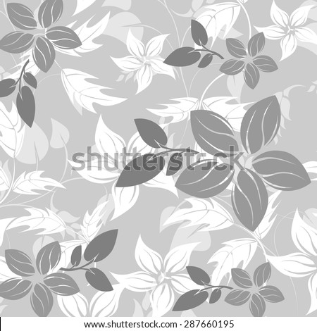 Seamless Flower Vector Pattern 