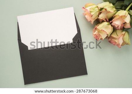 Flowers and envelope 
