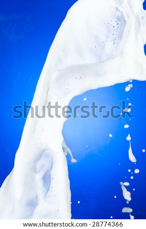 Splashing milk
