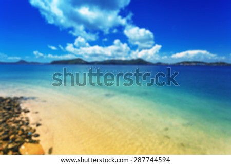 Blurred background of seascape in Thailand