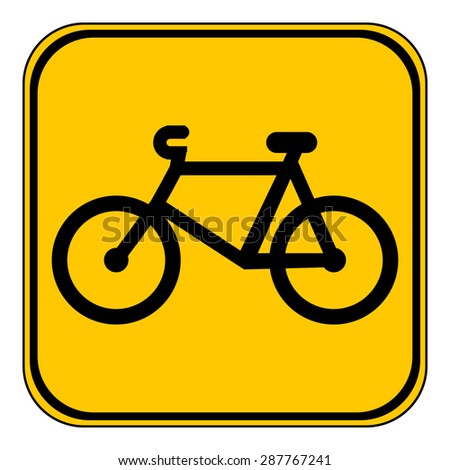 Bike button on white background. Vector illustration.