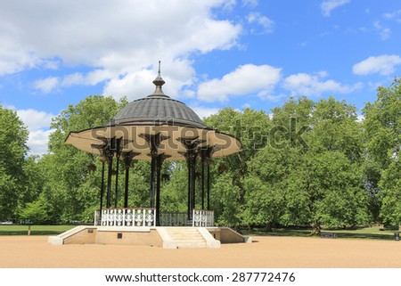 Bandstand in the park. Image taken in London. 