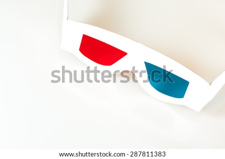 Paper 3D glasses.