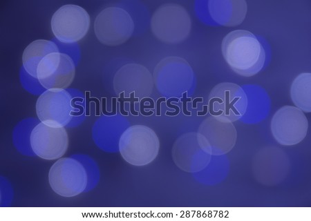 The bright, clear bokeh on blue background