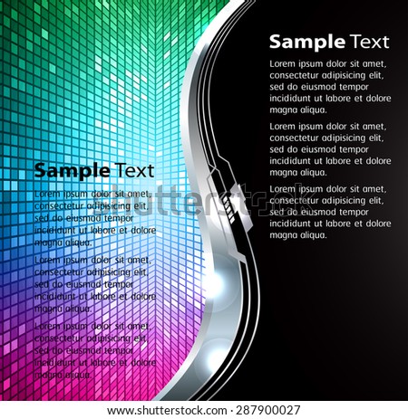 dark pink blue green black silver Light Abstract Technology background for computer graphic website internet. text box. Brochure. card. wave. label. banner. curve. pixel.