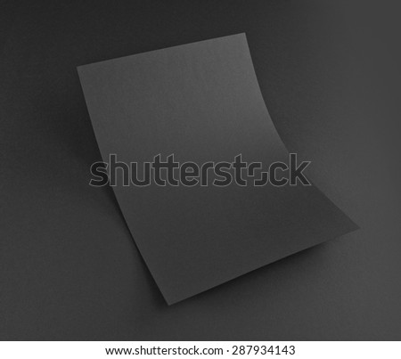 Blank flyer poster on grey to replace your design