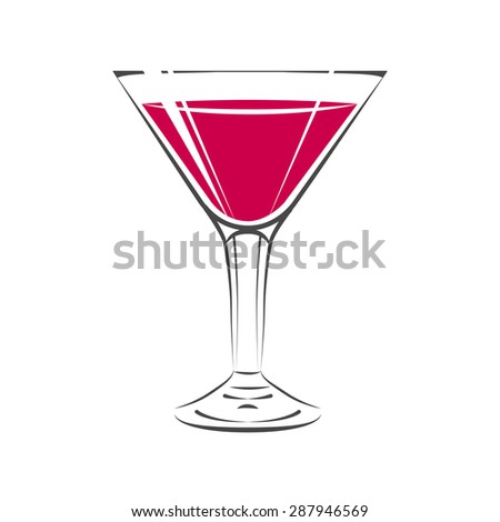 glass of martini. classic cocktail