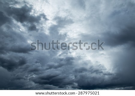 Rainclouds or Nimbus in rainy season Royalty-Free Stock Photo #287975021