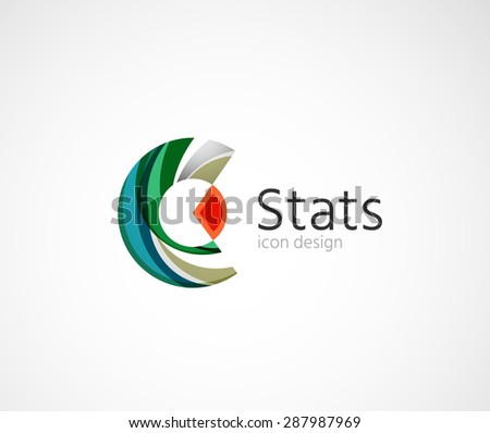 Statistics company logo design. Vector illustration. Economy business icon
