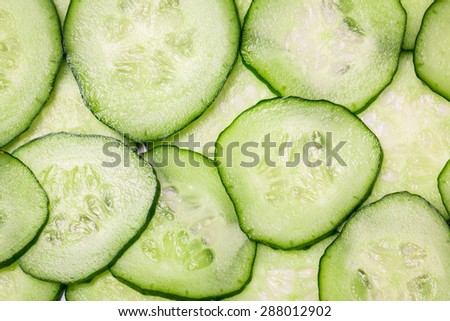 fresh slice cucumber,macro background