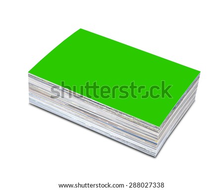 Stack of the customizable photos isolated on a white background
