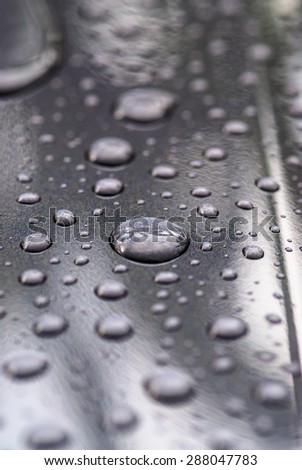 Water drops background, covered with water drops - condensation, close - up.