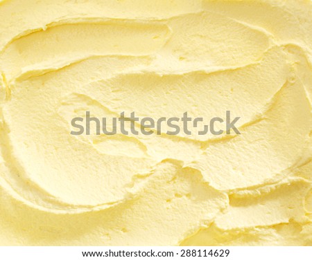 Full Frame Close Up of Banana Ice Cream, Swirled Yellow Colored Ice Cream Treat