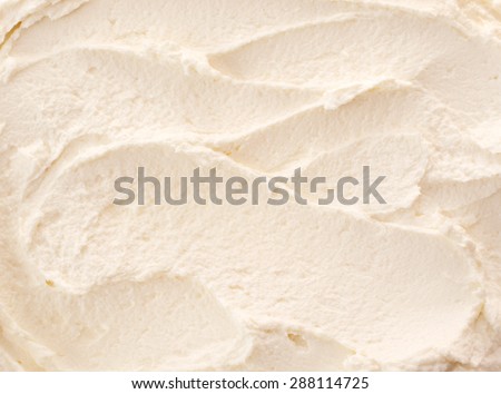 Delicious refreshing creamy Italian lemon or vanilla ice-cream for a summer dessert or takeaway, close up full frame background texture