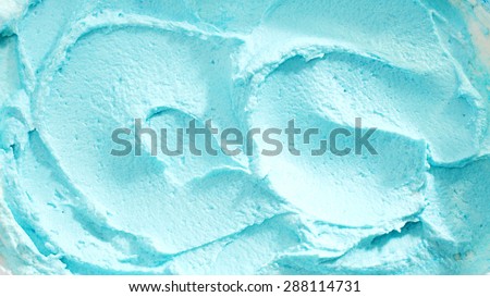 Close Up of Creamy Blue Swirled Ice Cream in Vat, Full Frame Background