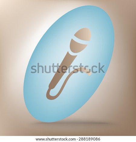 Microphone Icon set. Isometric effect