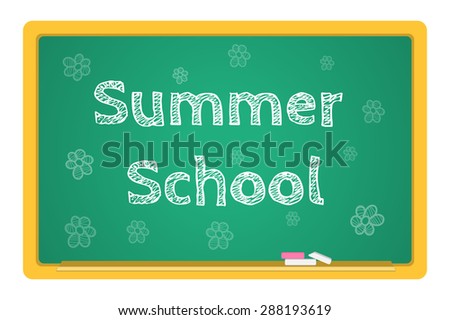 blackboard stationery Summer School vector