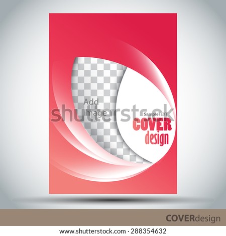 Vector brochure, flyer, cover design template. Can be used as concept for your graphic design. Proportionally for A4 size.