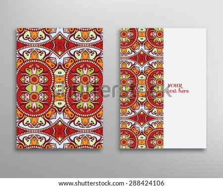 Card or invitation. Vintage decorative ornamental pattern. Hand drawn Islam Arabic  Indian ottoman background.
