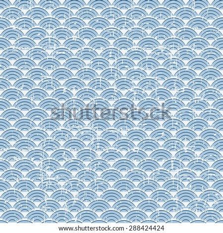 Seamless vintage blue Japanese style fish scale pattern background.
Background image of seamless vintage blue Japanese style fish scale pattern.
