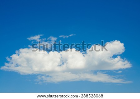 Beautiful cloudy sky with blue background