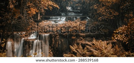 Thailand waterfall in Kanjanaburi (Huay Mae Kamin)