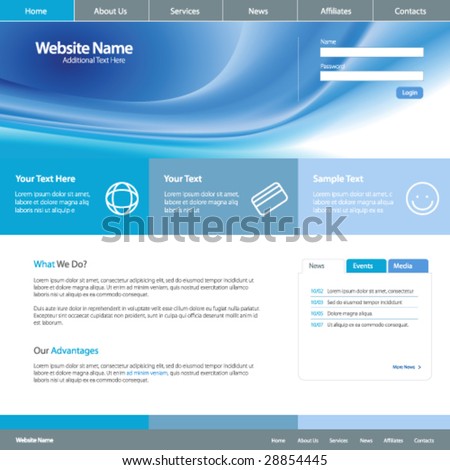 Web site design template 4, vector