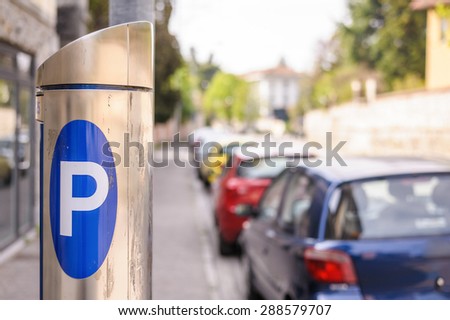 Machine parking on a city street