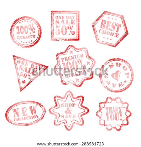 set of grunge stamp, illustration clip-art