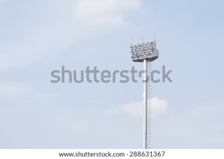 Light at stadium Sports lighting.