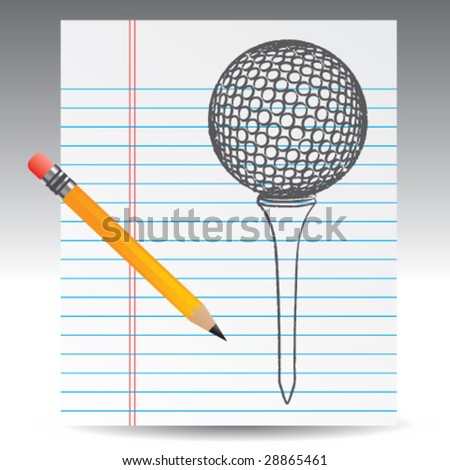 notebook paper and golf
