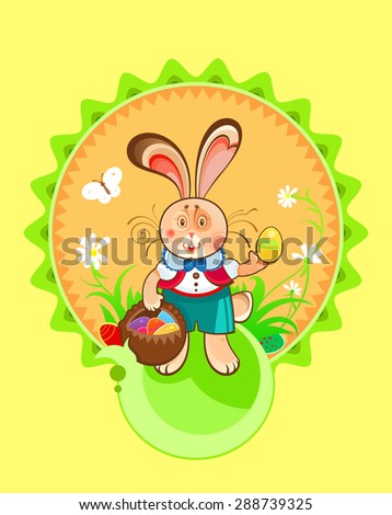Easter rabbit with Easter basket 