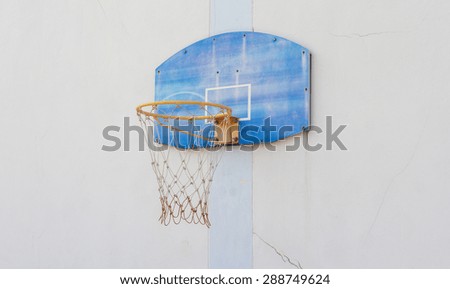 basketball hoop at a backyard