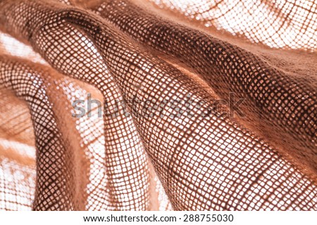 flax cloth texture background with back light 