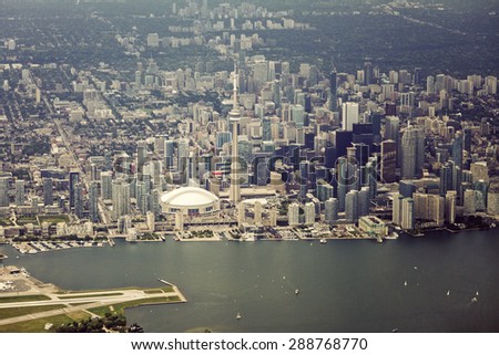 Aerial view of Toronto. Toronto, Ontario, Canada