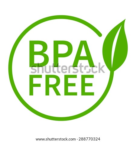 BPA bisphenol A and phthalates free flat badge vector icon for non toxic plastic