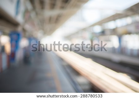 Blur background of the train station