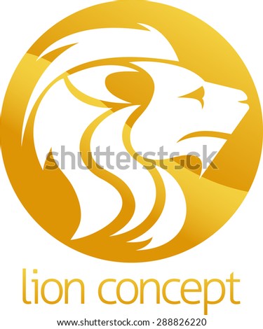 An abstract illustration of a lion circle concept design