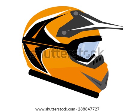 orange helmet motocross