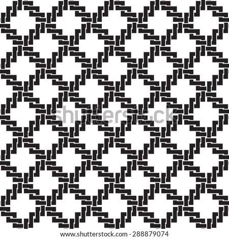 Celtic seamless pattern with swatch for filling. Chain mail of the links in form of crosses. Fashion geometric background for web and tattoo design.
