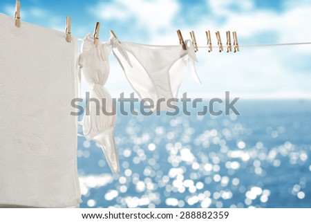 towel and swimsuit 