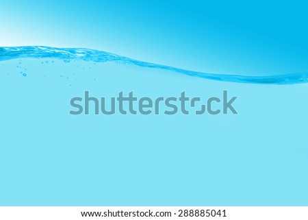 Water and  over white background
