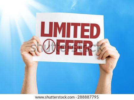 Limited Offer card with sky background