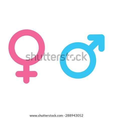 Male and female symbols Royalty-Free Stock Photo #288943052