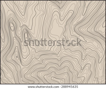 Topographic map with contour lines Royalty-Free Stock Photo #288945635