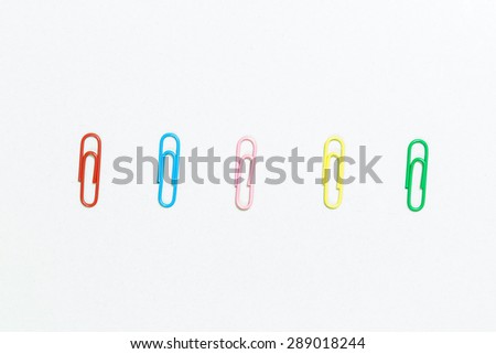 5 color of paper clip