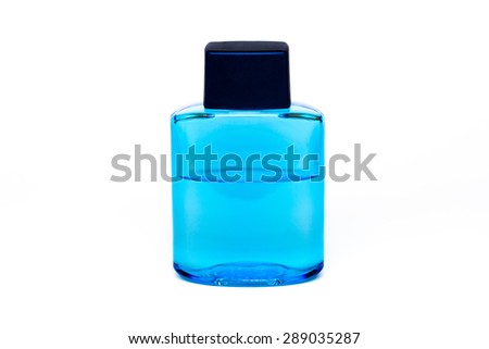 Cosmetic bottles isolated on a white background, bottles of health and beauty products
