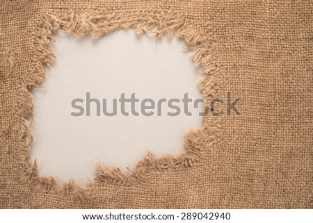 Texture of the old burlap and cardboard 

