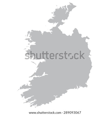 grey map of Ireland