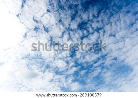 whith clouds in the blue sky